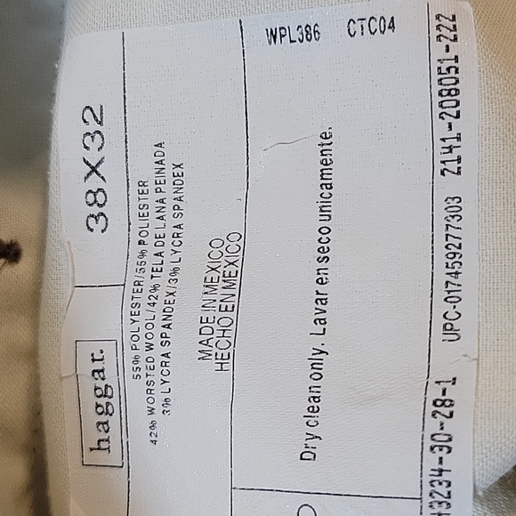 Haggar Black Label Tan 2 Piece Men's Suit Jacket and‎ Pants 44L/38/32 - Picture 13 of 13